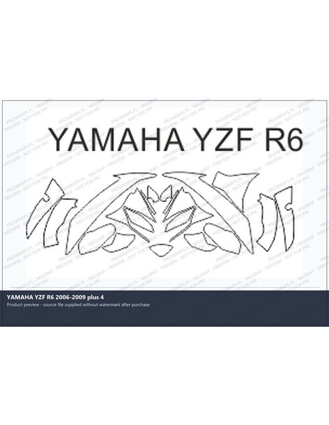 PPF Template - YAMAHA YZF R6 2006-2009 plus 4