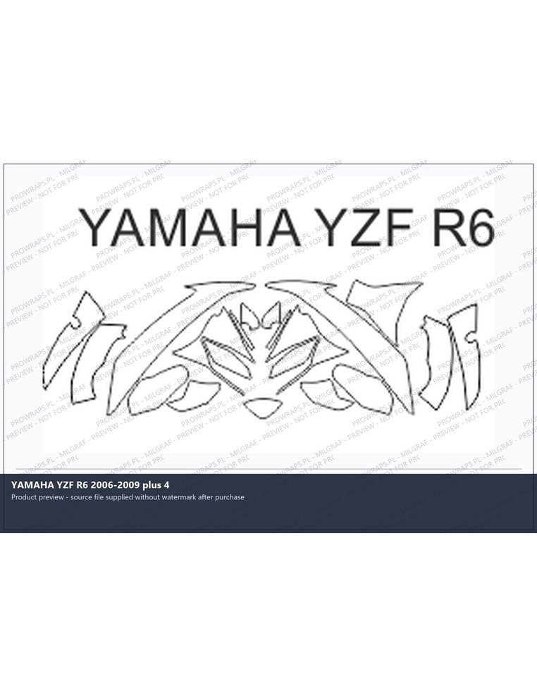PPF Template - YAMAHA YZF R6 2006-2009 plus 4