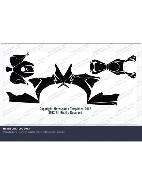 PPF Template - 5A1 - Honda CBR 1000 2013