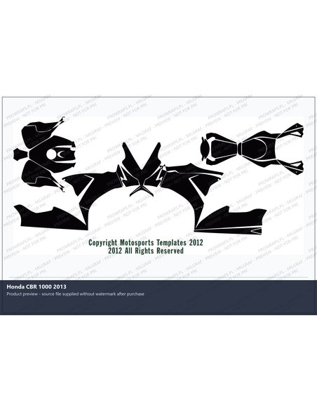 PPF Template - 5A1 - Honda CBR 1000 2013