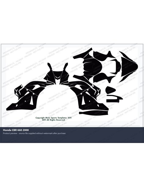 PPF Template - 5A27 - Honda CBR 660 2008