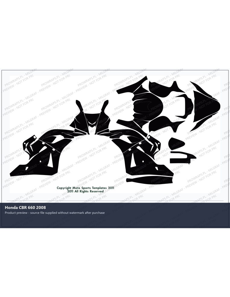 PPF Template - 5A27 - Honda CBR 660 2008