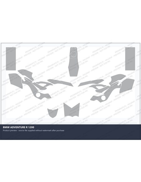 PPF Template - BMW ADVENTURE R 1200