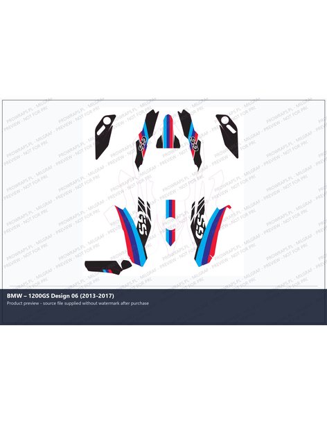 PPF Template - BMW – 1200GS Design 06 (2013-2017)