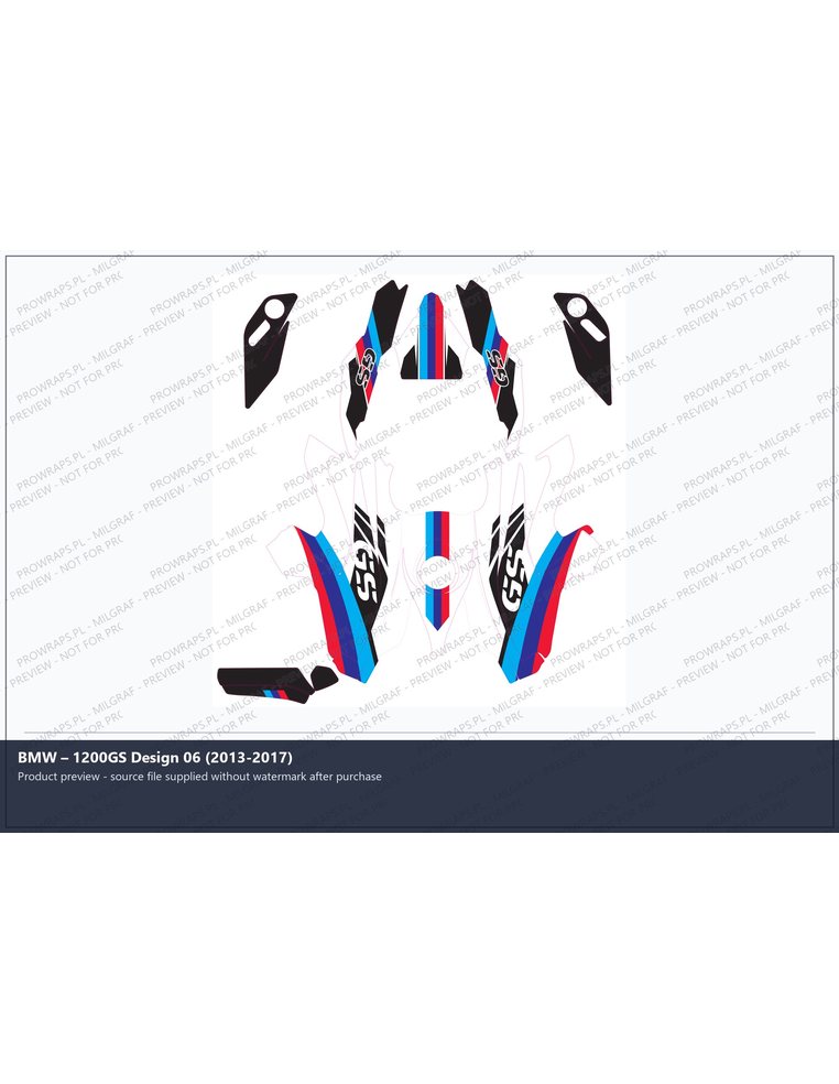 PPF Template - BMW – 1200GS Design 06 (2013-2017)