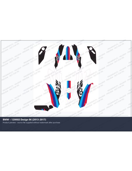 PPF Template - BMW – 1200GS Design 06 (2013-2017)