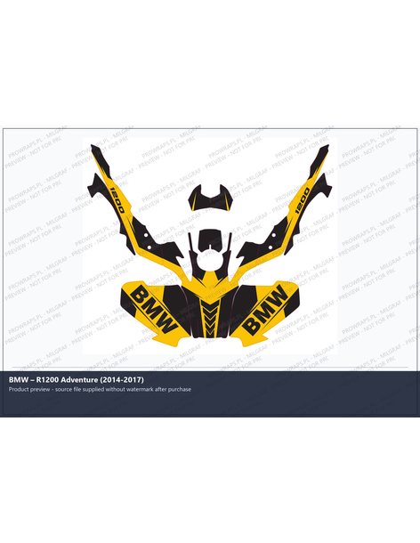 PPF Template - BMW – R1200 Adventure (2014-2017)