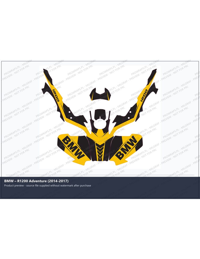 PPF Template - BMW – R1200 Adventure (2014-2017)