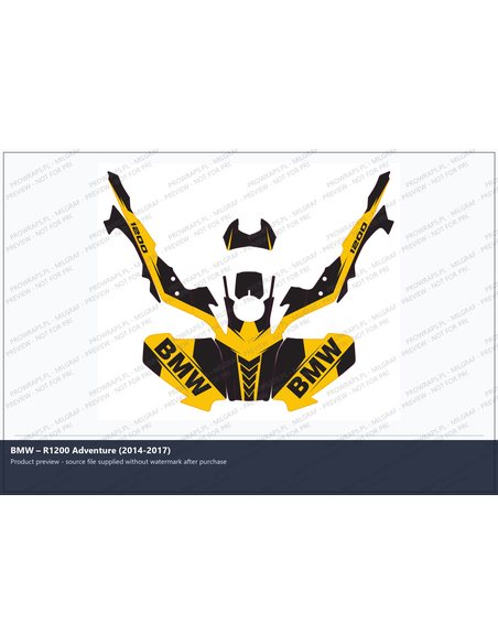 PPF Template - BMW – R1200 Adventure (2014-2017)