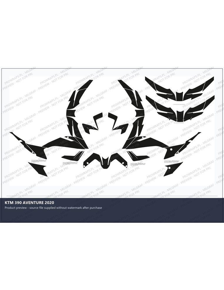 PPF Template - KTM 390 AVENTURE 2020