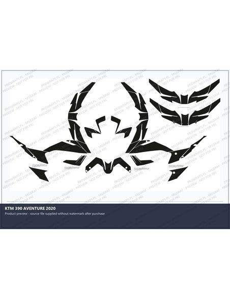 PPF Template - KTM 390 AVENTURE 2020