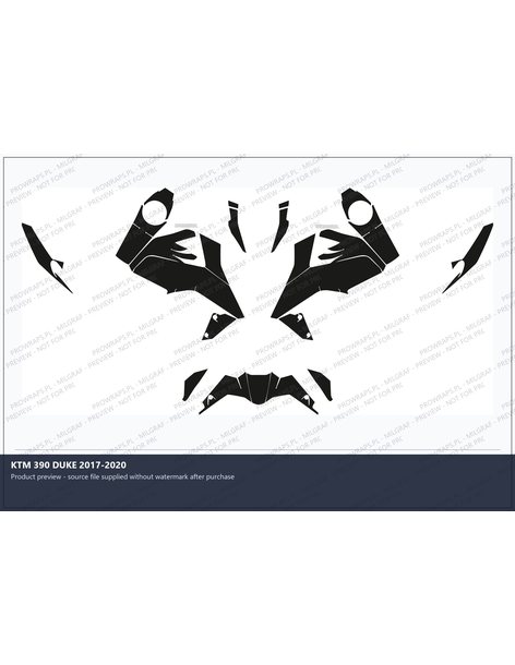 PPF Template - KTM 390 DUKE 2017-2020