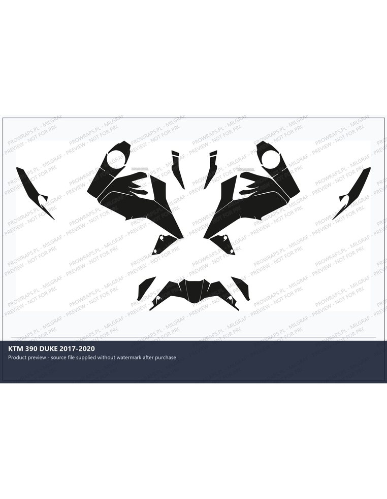 PPF Template - KTM 390 DUKE 2017-2020