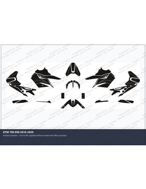 PPF Template - KTM 790 890 2018-2020