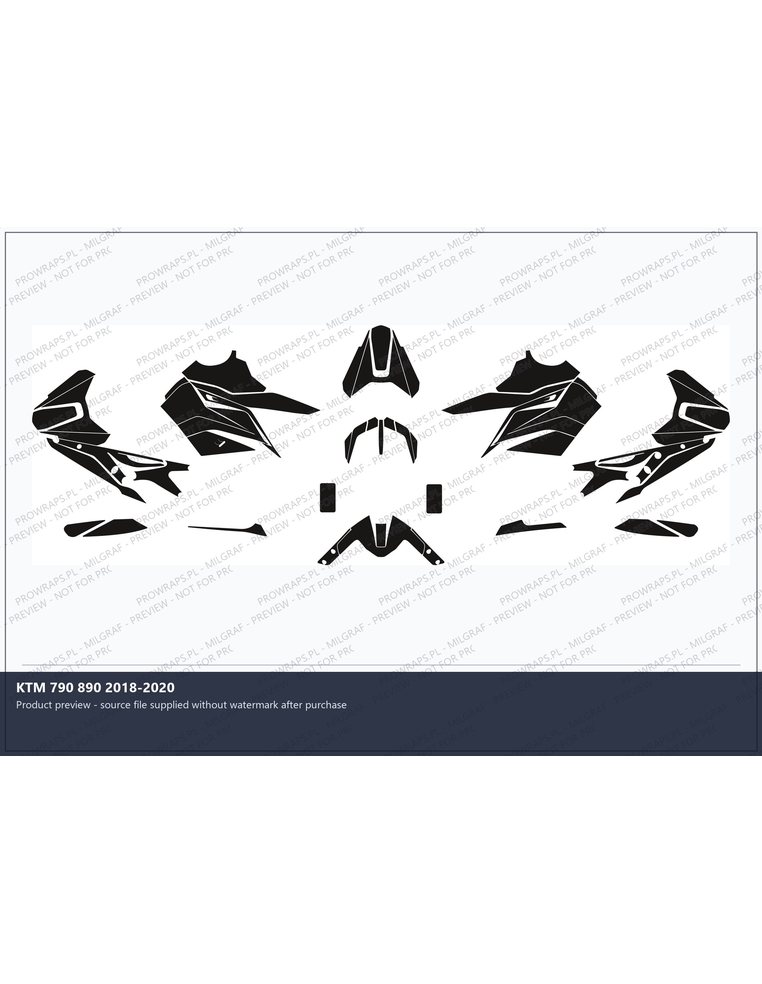 PPF Template - KTM 790 890 2018-2020