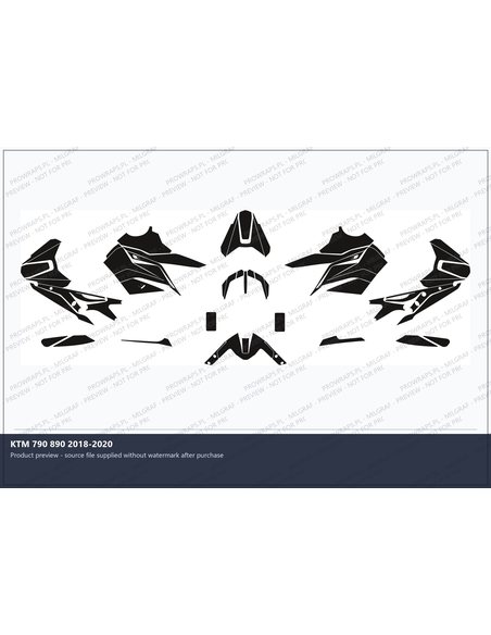PPF Template - KTM 790 890 2018-2020
