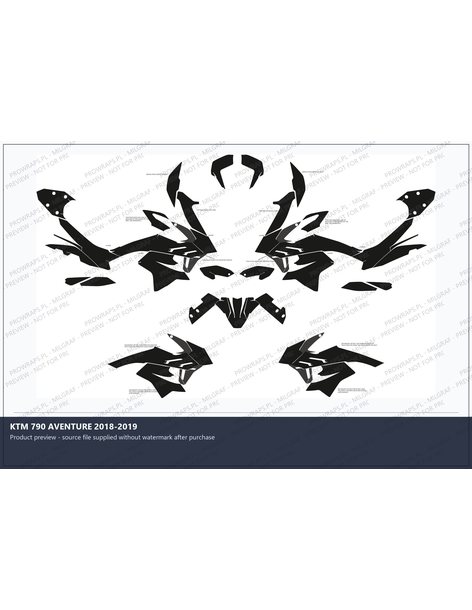 PPF Template - KTM 790 AVENTURE 2018-2019