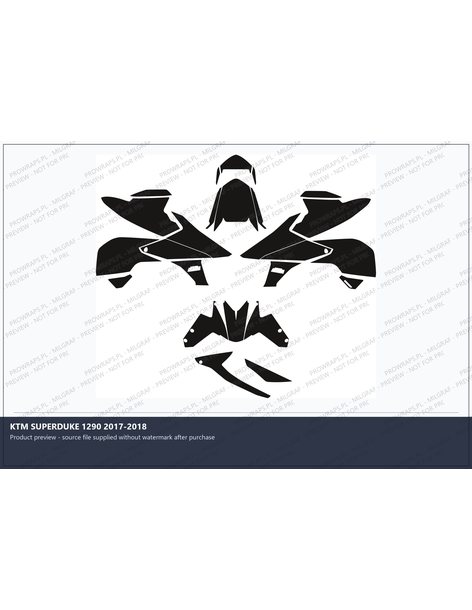 PPF Template - KTM SUPERDUKE 1290 2017-2018