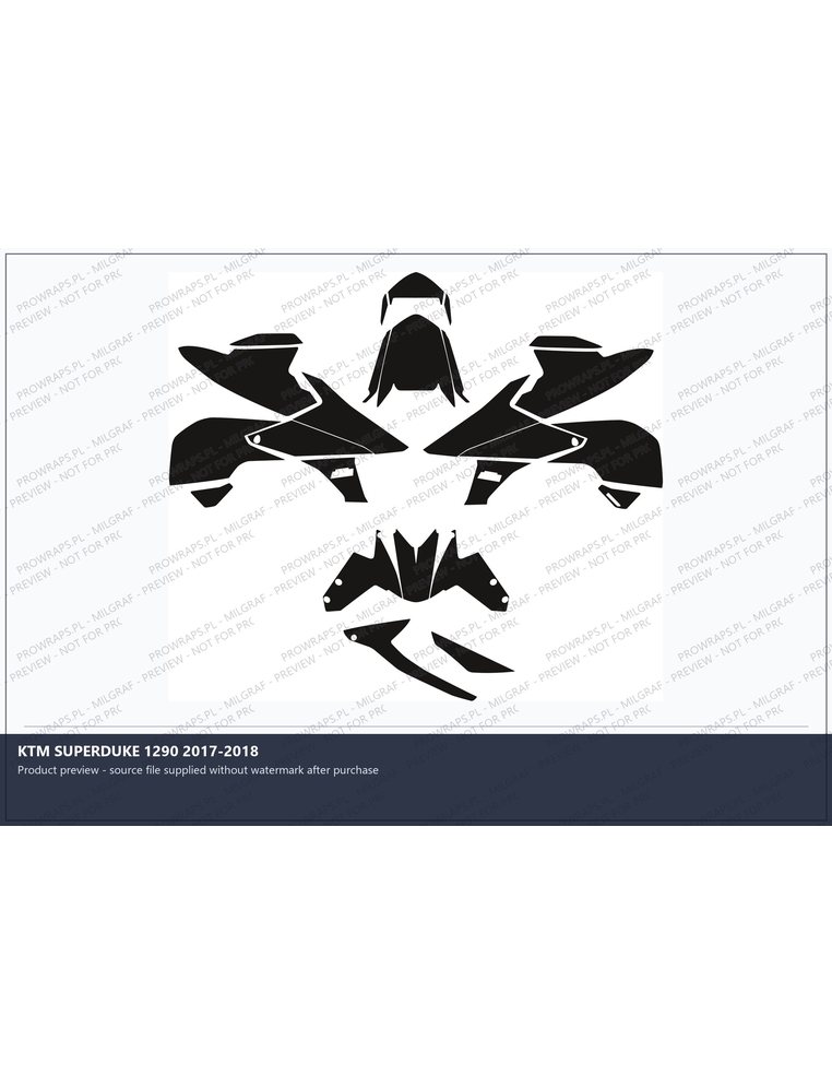 PPF Template - KTM SUPERDUKE 1290 2017-2018