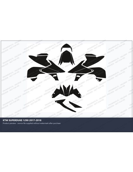 PPF Template - KTM SUPERDUKE 1290 2017-2018