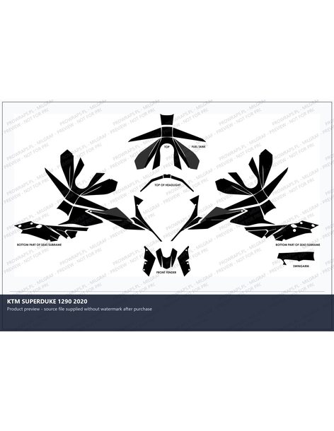 PPF Template - KTM SUPERDUKE 1290 2020