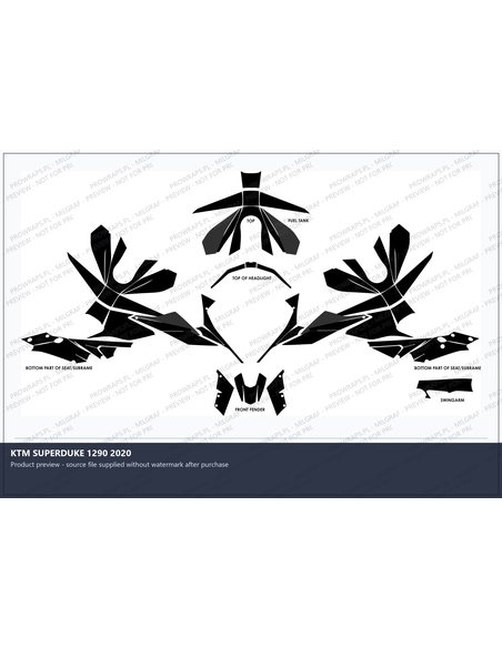 PPF Template - KTM SUPERDUKE 1290 2020