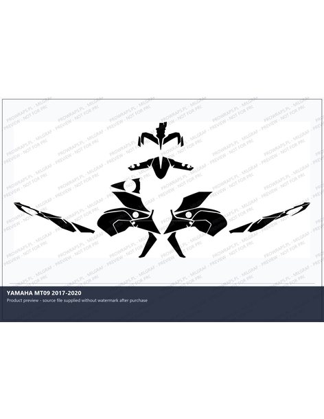 PPF Template - YAMAHA MT09 2017-2020