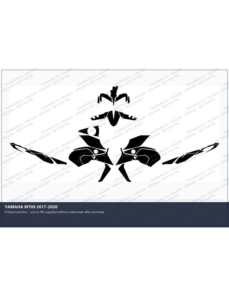 PPF Template - YAMAHA MT09 2017-2020