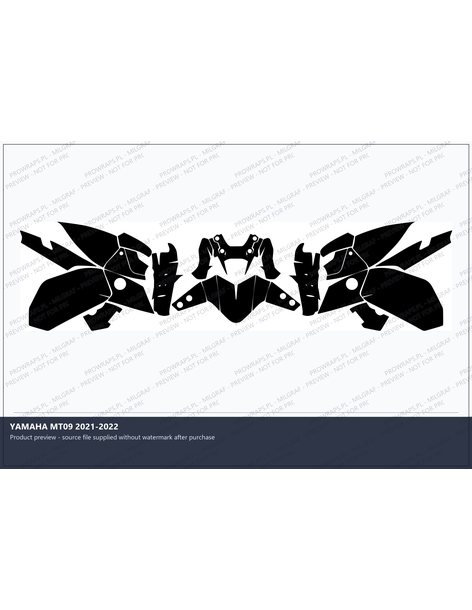 PPF Template - YAMAHA MT09 2021-2022