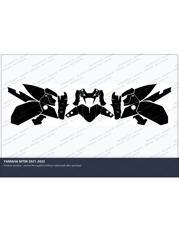 PPF Template - YAMAHA MT09 2021-2022
