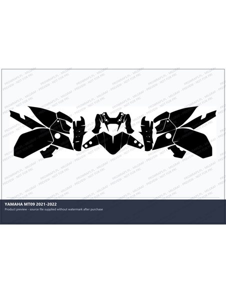 PPF Template - YAMAHA MT09 2021-2022