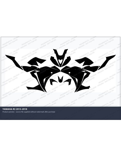 PPF Template - YAMAHA R3 2013-2018
