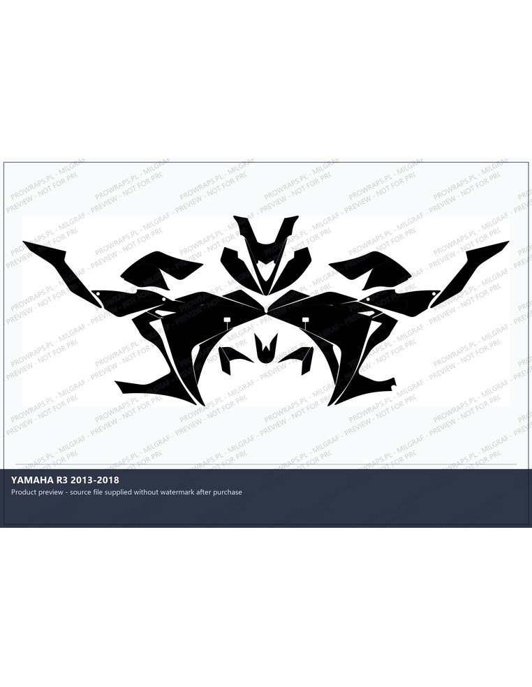 PPF Template - YAMAHA R3 2013-2018