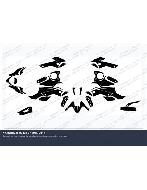 PPF Template - YAMAHA ZF 07 MT 07 2015-2017