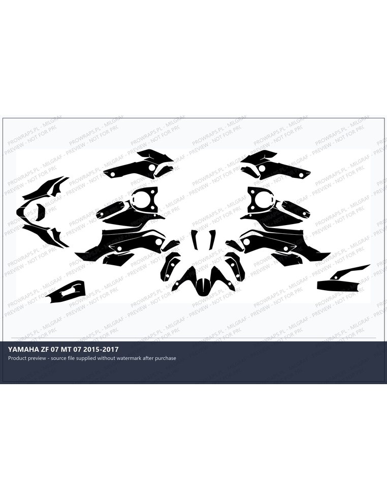 PPF Template - YAMAHA ZF 07 MT 07 2015-2017