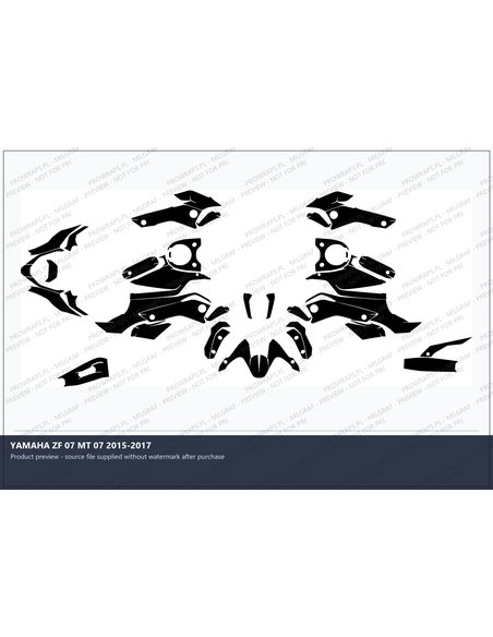 PPF Template - YAMAHA ZF 07 MT 07 2015-2017