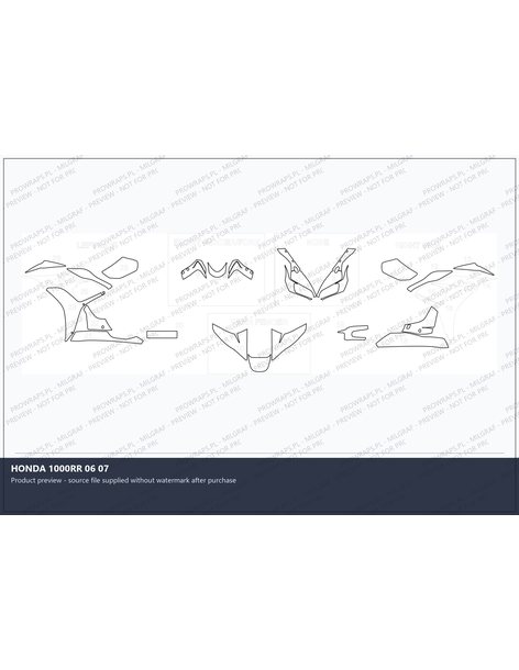 PPF Template - HONDA 1000RR 06 07