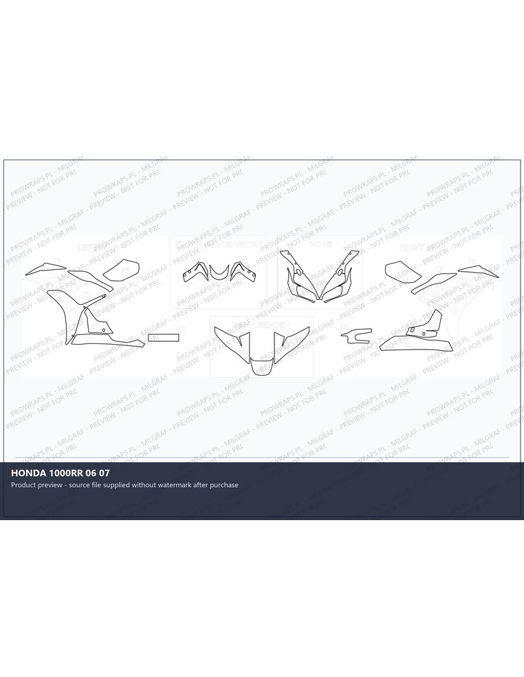 PPF Template - HONDA 1000RR 06 07