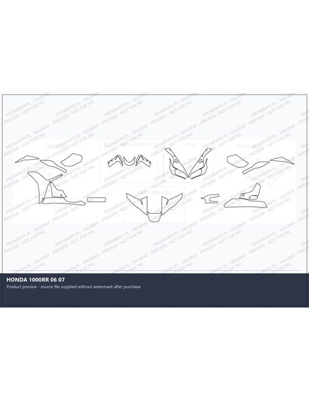 PPF Template - HONDA 1000RR 06 07