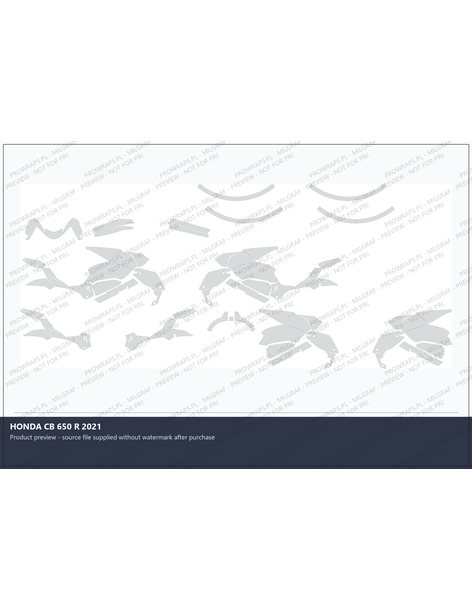 PPF Template - HONDA CB 650 R 2021
