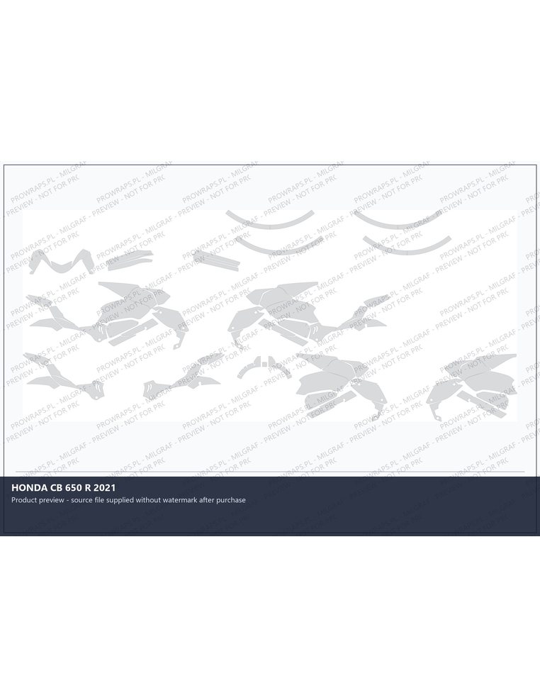 PPF Template - HONDA CB 650 R 2021
