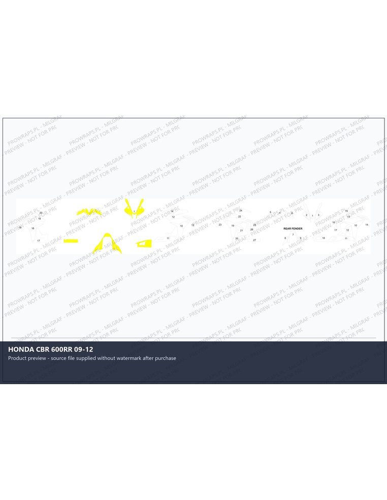PPF Template - HONDA CBR 600RR 09-12