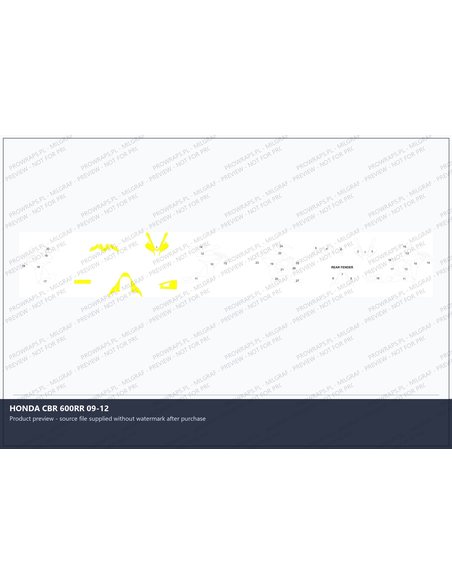 PPF Template - HONDA CBR 600RR 09-12