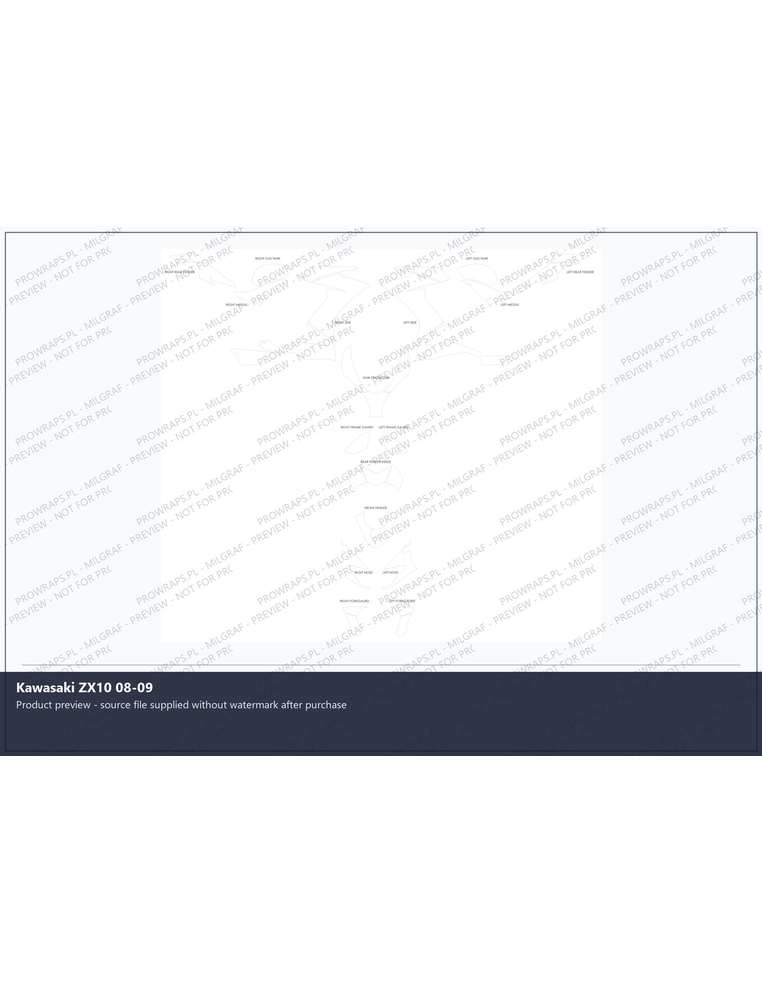 PPF Template - Kawasaki ZX10 08-09