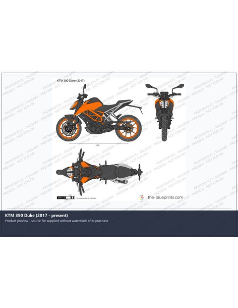 PPF Template - KTM 390 Duke (2017 - present)
