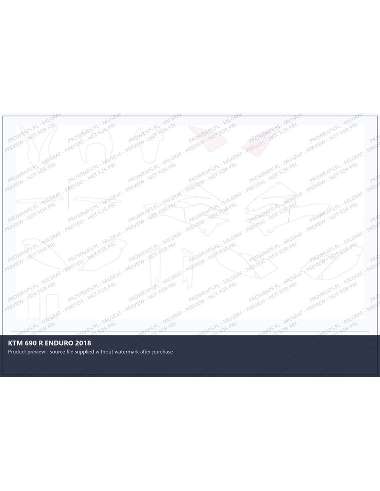 PPF Template - KTM 690 R ENDURO 2018