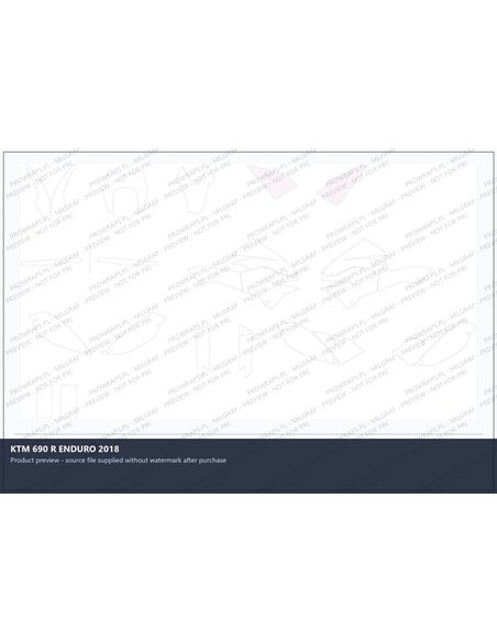 PPF Template - KTM 690 R ENDURO 2018