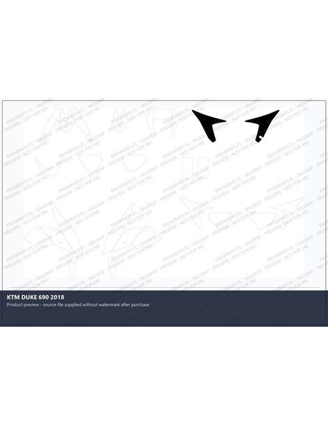 PPF Template - KTM DUKE 690 2018