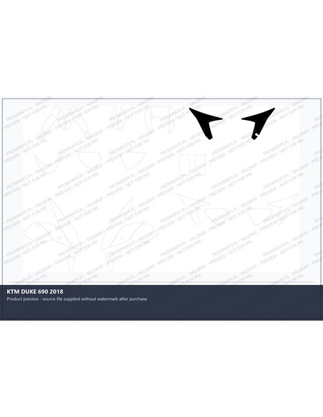 PPF Template - KTM DUKE 690 2018