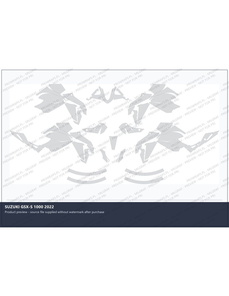 PPF Template - SUZUKI GSX-S 1000 2022